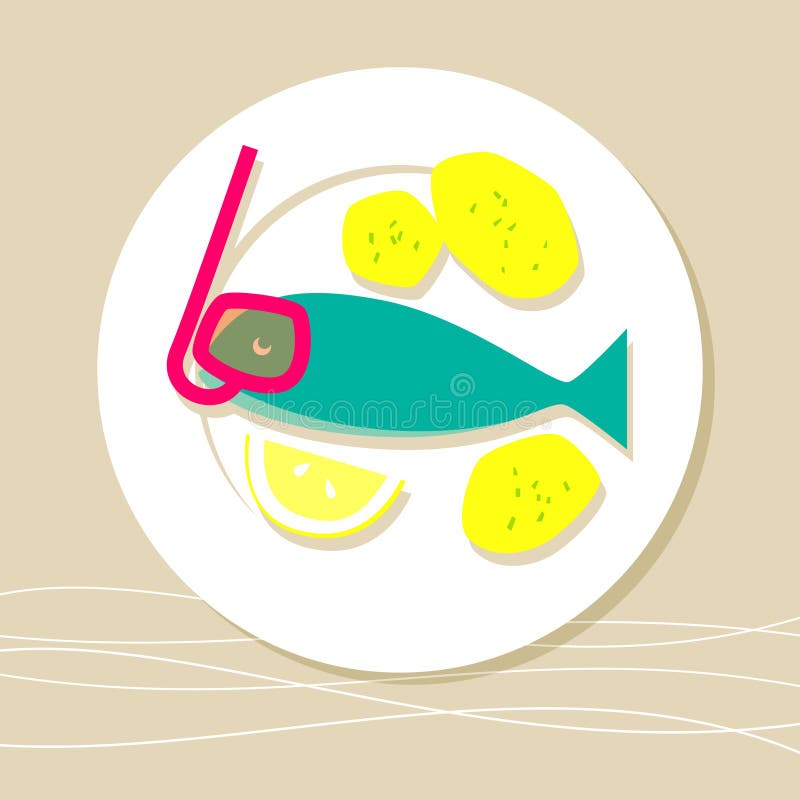 Pescado extremadamente fresco libre illustration