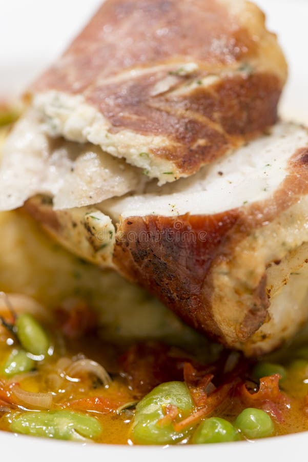 Pescados - Monkfish con las verduras imagenes de archivo Pescados - Monkfish con las verduras imagenes de archivo