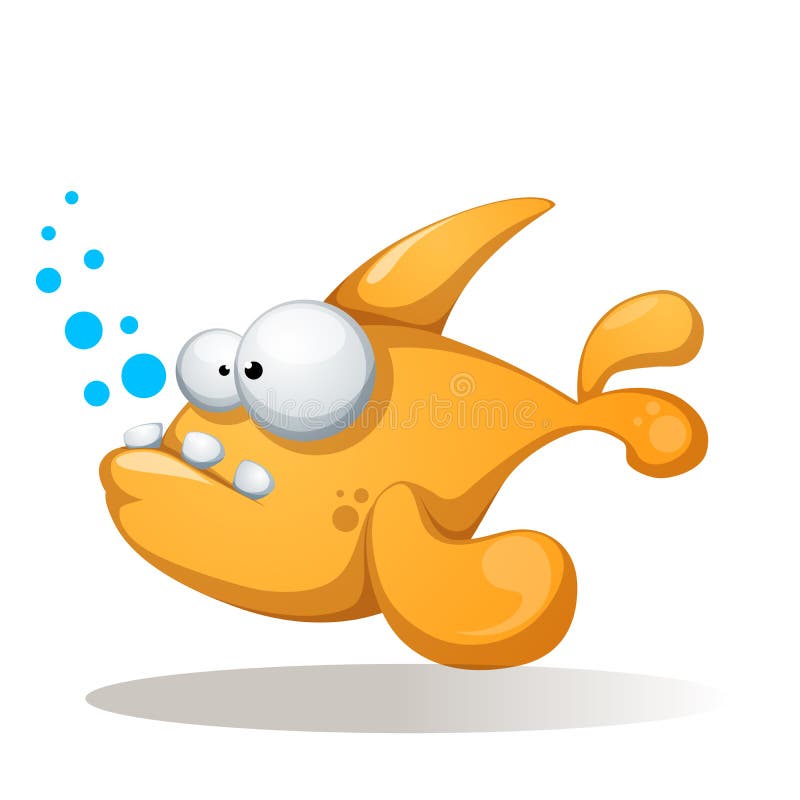 Pesce pazzo, divertente, sveglio - illustrazione del personaggio dei cartoni animati illustrazione di stock Pesce pazzo, divertente, sveglio - illustrazione del personaggio dei cartoni animati illustrazione di stock