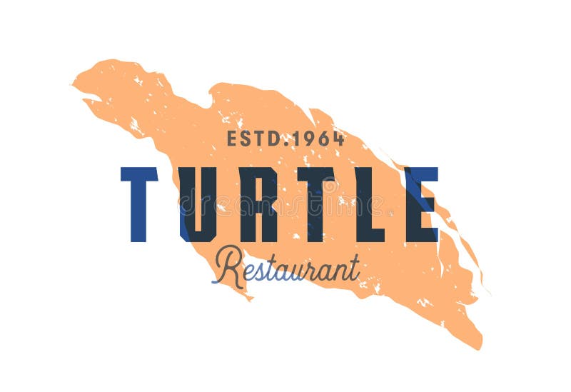Pesce silhouettede segno tartaruga marina vettoriale emblema pesce pesce ristorante alimentare etichetta badge di menu royalty illustrazione gratis
