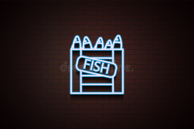 pesce in un'icona della scatola in neon royalty illustrazione gratis pesce in un'icona della scatola in neon royalty illustrazione gratis