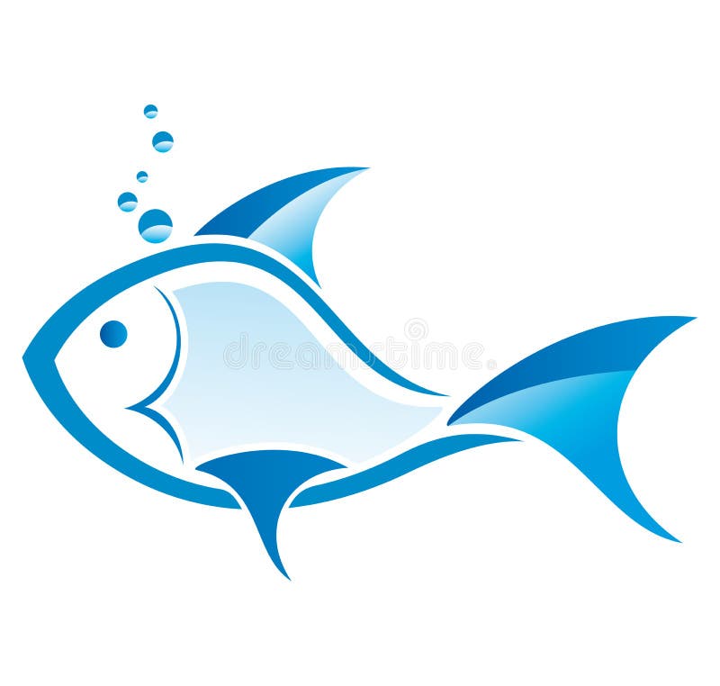 Pesci blu illustrazione di stock Pesci blu illustrazione di stock