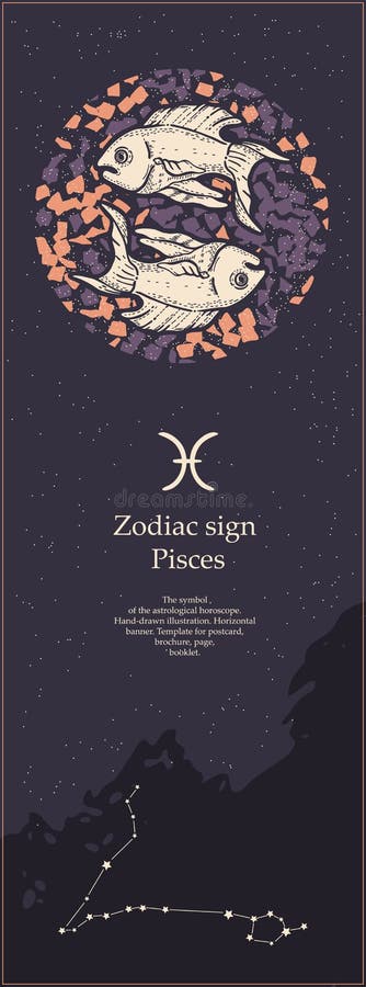 Pesci del segno dello zodiaco Il simbolo dell'oroscopo astrologico Fronte delle donne disegnate a mano di illustration Insegna ve illustrazione vettoriale Pesci del segno dello zodiaco Il simbolo dell'oroscopo astrologico Fronte delle donne disegnate a mano di illustration Insegna ve illustrazione vettoriale