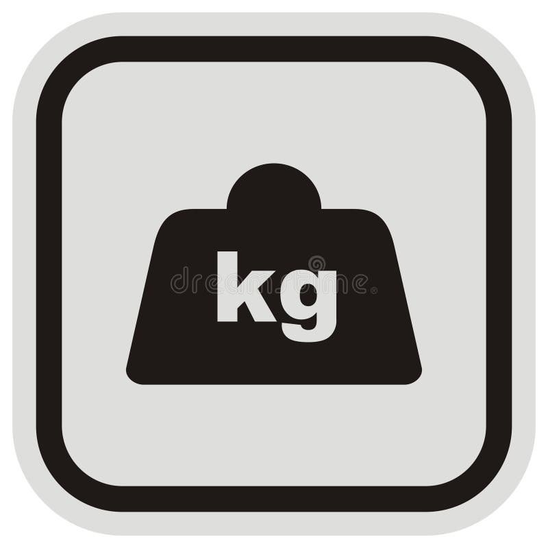 Conceptual image for product weight, vector icon, black silhouette at gray and black frame. Conceptual image for product weight, vector icon, black silhouette at gray and black frame.