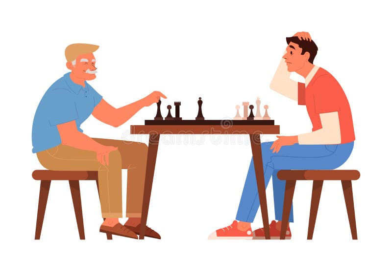 duas pessoas jogando xadrez 1967437 Foto de stock no Vecteezy