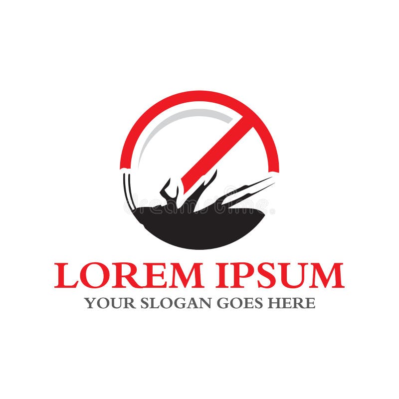 Pest control logo , pesticide logo royalty free illustration