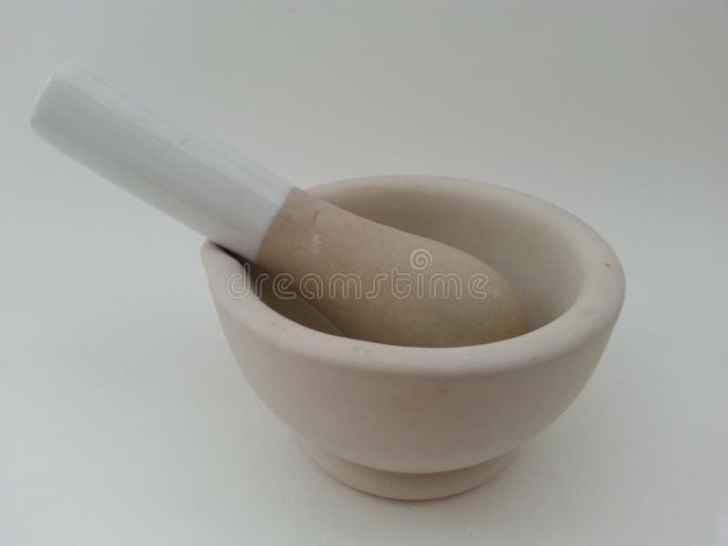 preparing a mortar and pestle