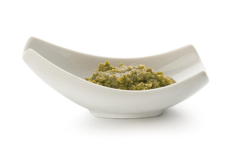 Pesto Sauce In The Glass Jar Stock Photo Image Of Glass Meal 110041120