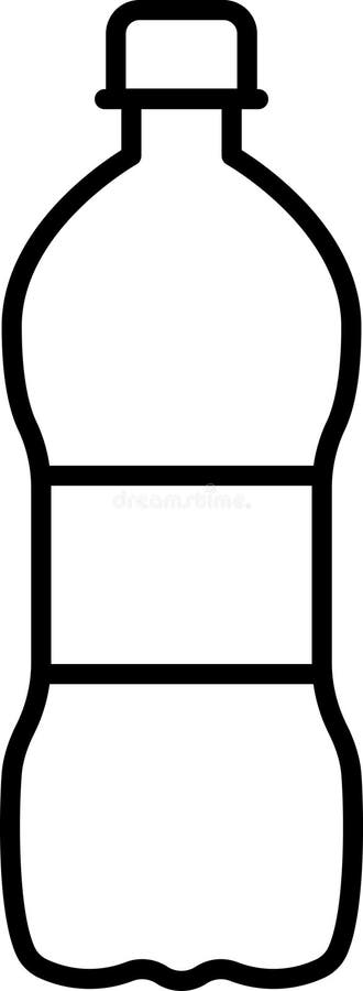 PET Bottle, Plastic Icon Vector. royalty free illustration