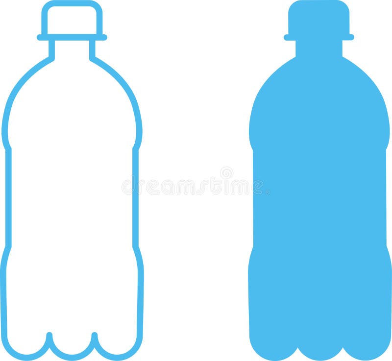 PET Bottle, Plastic Icon Vector. royalty free illustration