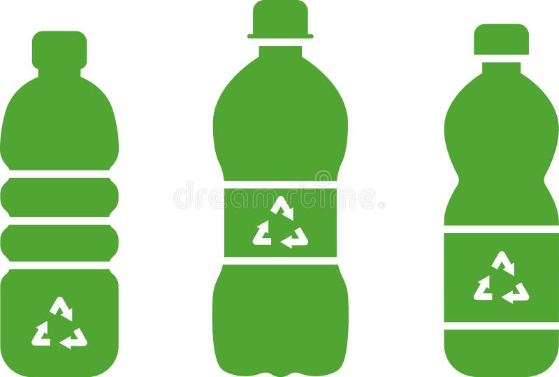PET Bottle, Plastic Icon Vector. royalty free illustration