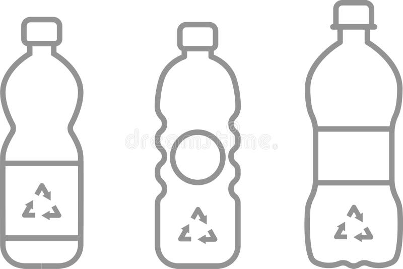 PET Bottle, Plastic Icon Vector. royalty free illustration