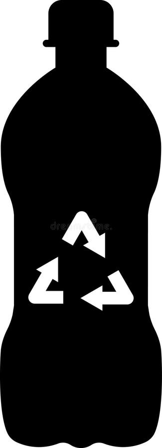 PET Bottle, Plastic Icon Vector. stock illustration