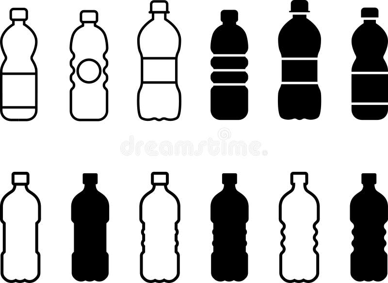 PET Bottle, Plastic Icon Vector. vector illustration