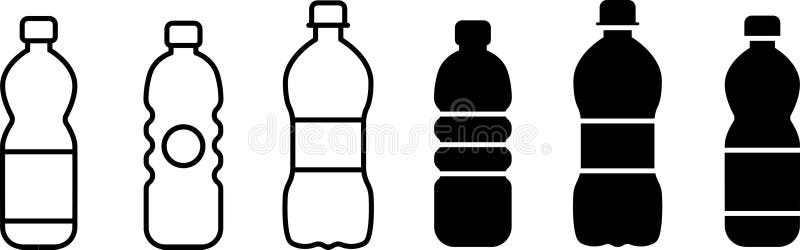 PET Bottle, Plastic Icon Vector. stock illustration
