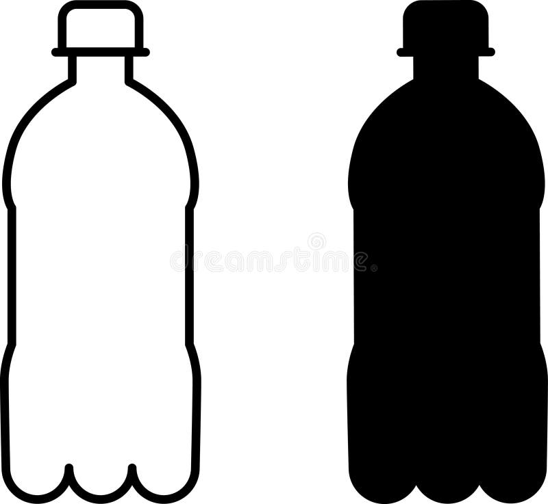 PET Bottle, Plastic Icon Vector. vector illustration