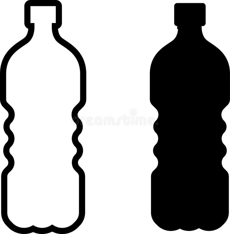 PET Bottle, Plastic Icon Vector. royalty free illustration