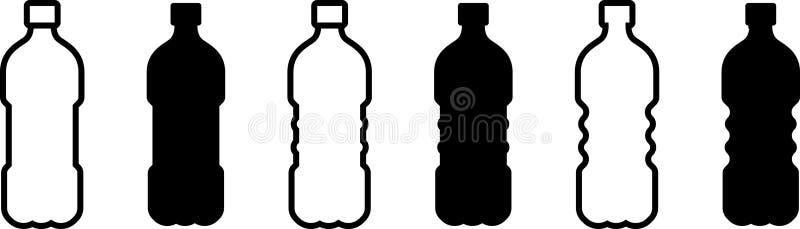 PET Bottle, Plastic Icon Vector. royalty free illustration