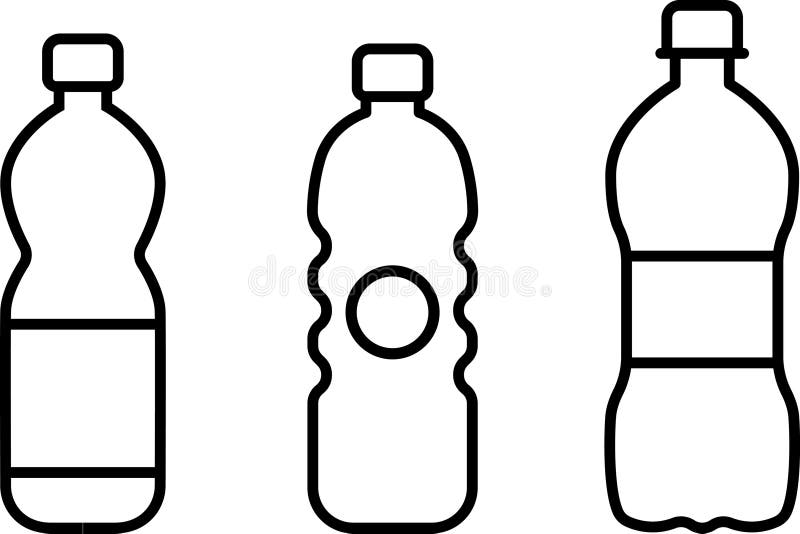 PET Bottle, Plastic Icon Vector. royalty free illustration
