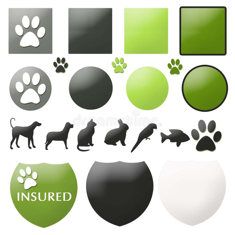 Pet Care Buttons stock illustration. Illustration of notice 25652241