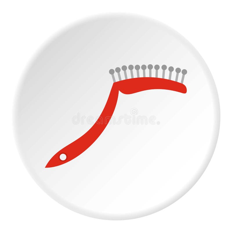 Pet comb icon circle stock vector. Illustration of symbol 108599191