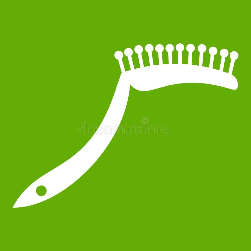 Pet comb icon green stock vector. Illustration of white 98478293