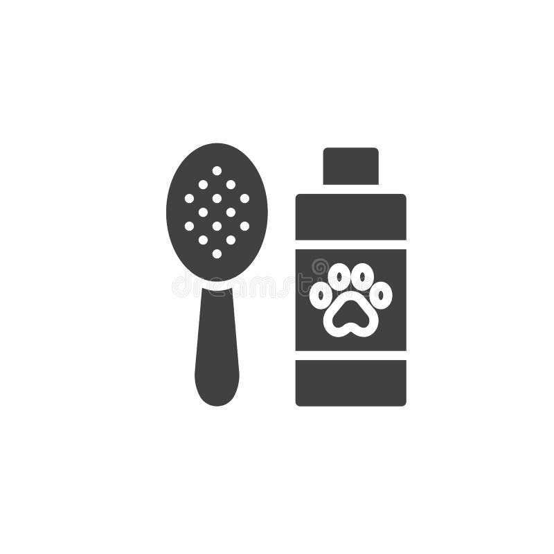 Pet comb icon vector stock vector. Illustration of flat 101315556