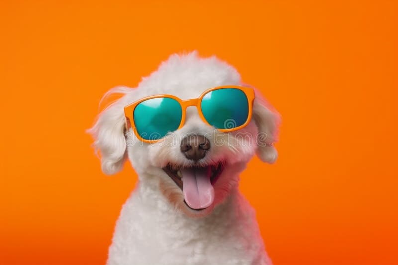 Small Dog Smile Funny Portrait Background Pet Cute Animal Sunglasses ...
