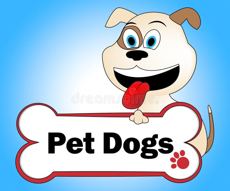 Pet Dogs Means Domestic Animal and Canine Stock Illustration - Illustration  of domestic, pedigree: 77643032