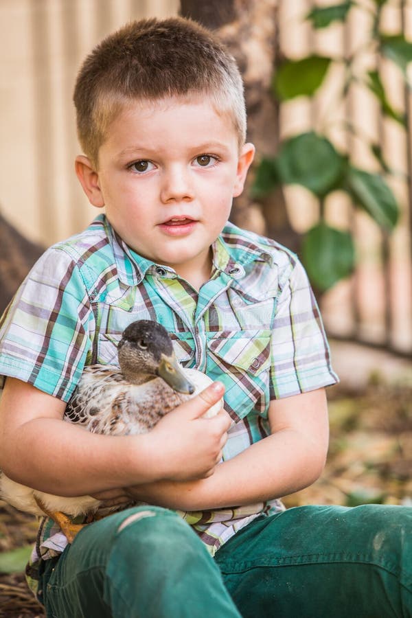 Pet Duck and Little Boy