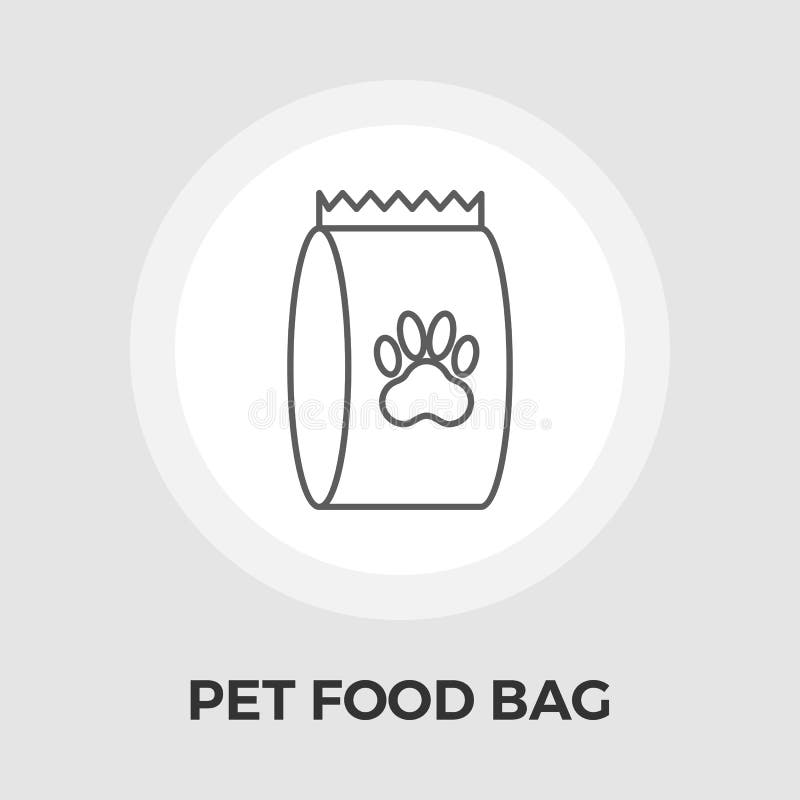 Pet Food Bag Vector Flat Icon Stock Vector Illustration of illustration, silhouette 92000722