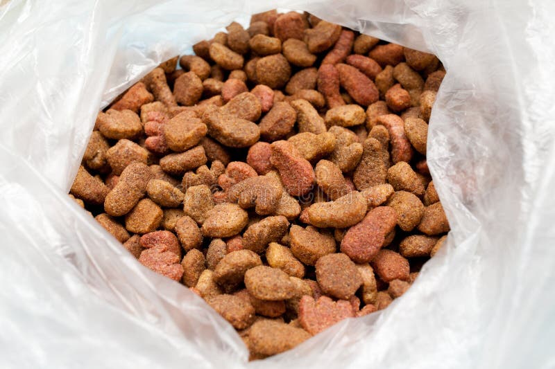 Pet food in a packet stock image. Image of heap, slice 21069187