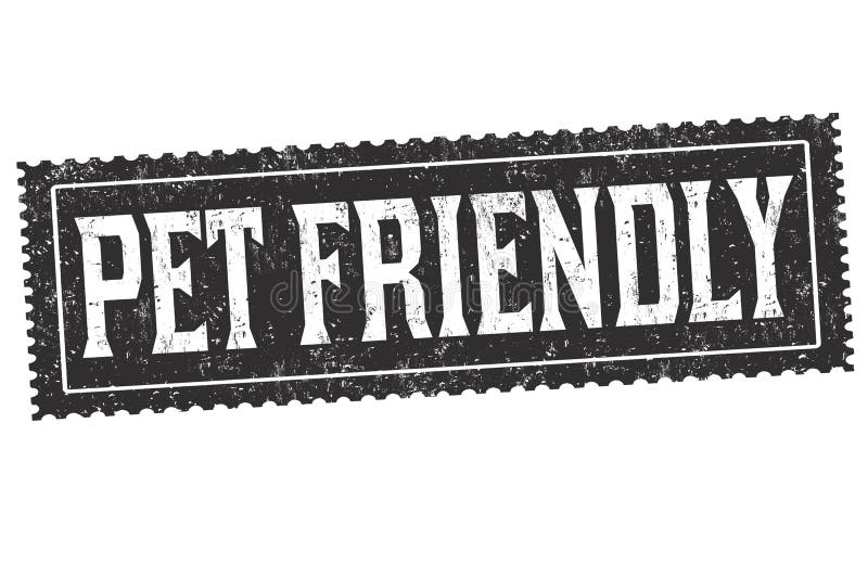 Pet friendly sign or stamp vector illustration