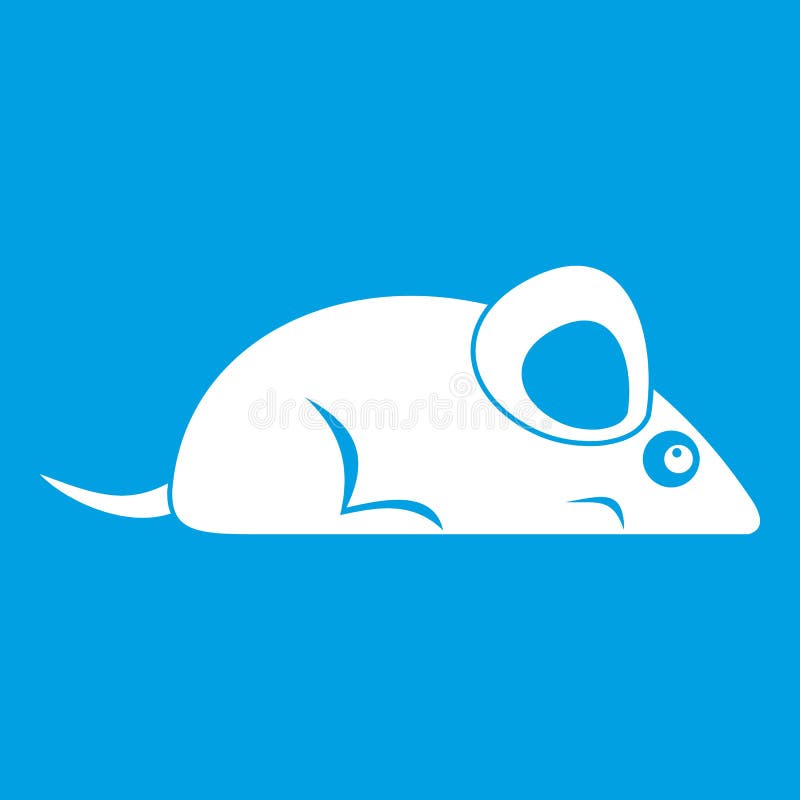Pet mouse icon white stock vector. Illustration of fluffy - 96360978