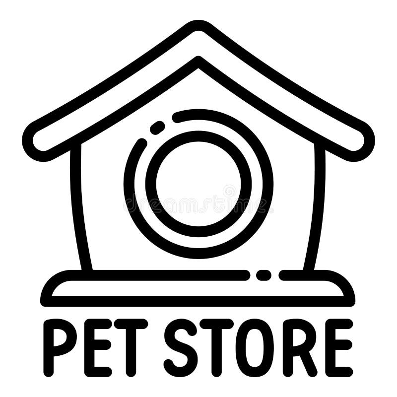 House Cat Logo, Cartoon Style Stock Vector Illustration of