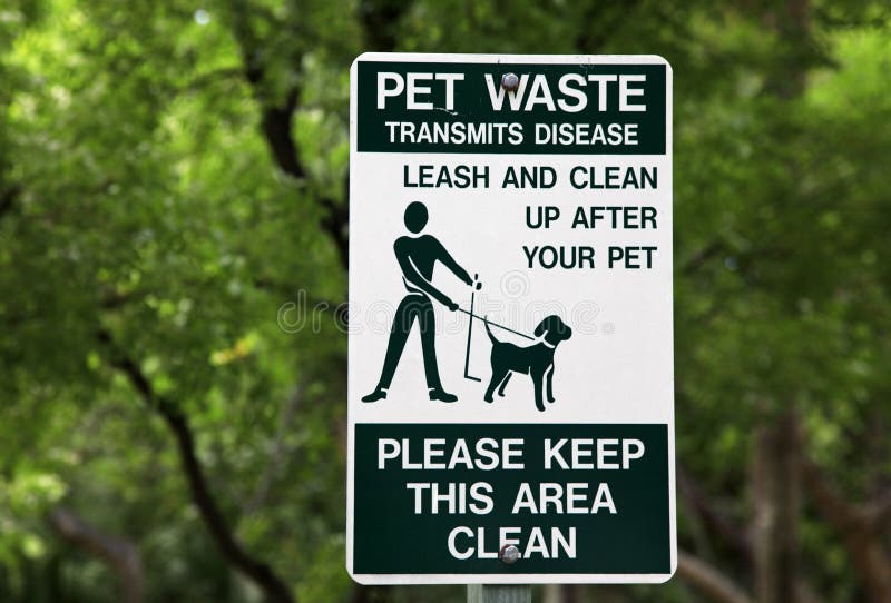 Pet Waste Sign at the Park