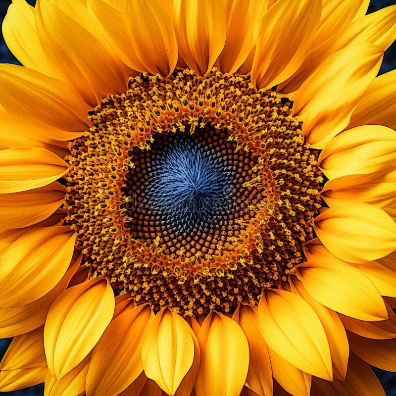 The Petals of a Blooming Sunflower