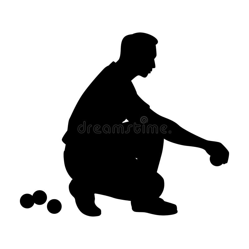 Petanque ball in drawing style isolated vector. Sport object illustration  for your presentation, teaching materials or others as you want. Stock  Vector