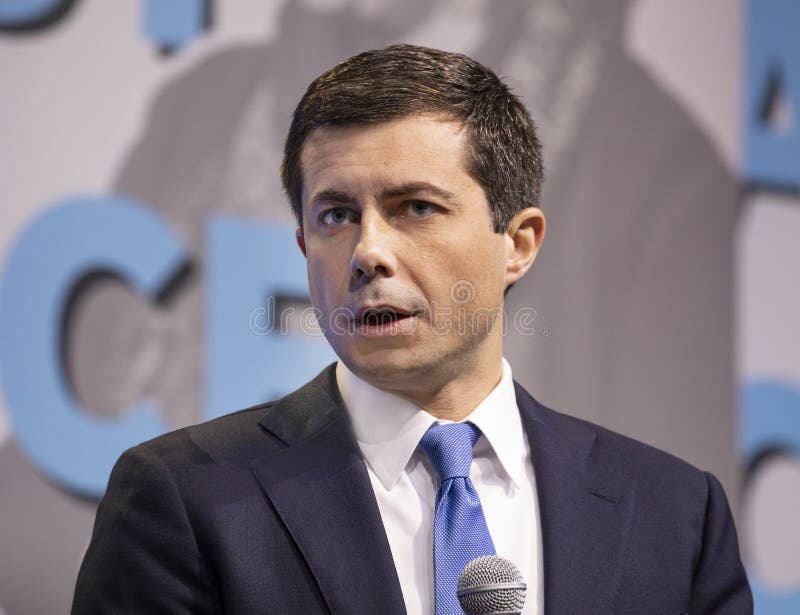 Pete Buttigieg answers questions at the 2019 J Street Conference: Rise to the Moment, in Washington, DC on October 28, 2019 at the Walter E. Washington Convention Center in the nation`s capital. J Street is an American, predominantly Jewish organization, dedicated to trying to achieve peace between Israel and Arab nations and between Israel and the Palestinians in the form of a a two state solution.  Buttigieg is also a Democrat running for the party`s nomination for the presidency in 2020.  Pete Buttigieg answers questions at the 2019 J Street Conference: Rise to the Moment, in Washington, DC on October 28, 2019 at the Walter E. Washington Convention Center in the nation`s capital. J Street is an American, predominantly Jewish organization, dedicated to trying to achieve peace between Israel and Arab nations and between Israel and the Palestinians in the form of a a two state solution.  Buttigieg is also a Democrat running for the party`s nomination for the presidency in 2020.