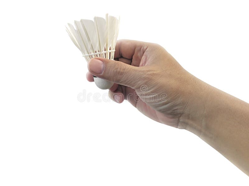 Peteca ? disposi??o isolada no fundo branco fotografia de stock Peteca ? disposi??o isolada no fundo branco fotografia de stock