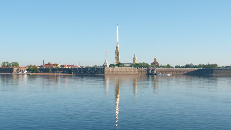 Peter and Paul Fortress and the Neva river in the early morning - St. Petersburg, Russia