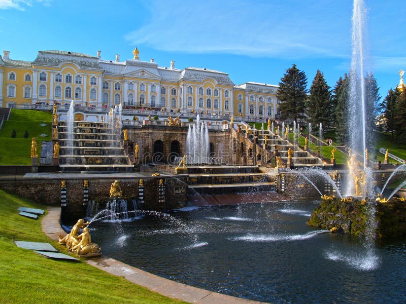 Peterhof in Russia stock photo. Image of famous, petersburg - 35527206