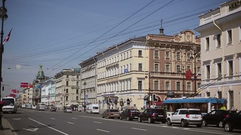 Petersburg miasta Nevsky perspektywa