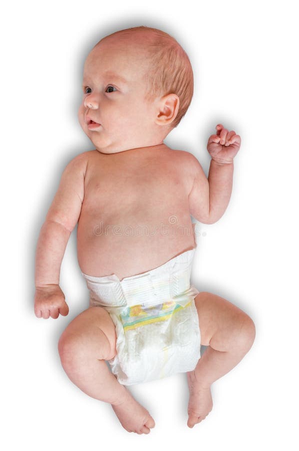 Petit bébé adorable d'isolement sur le fond blanc photo stock Petit bébé adorable d'isolement sur le fond blanc photo stock