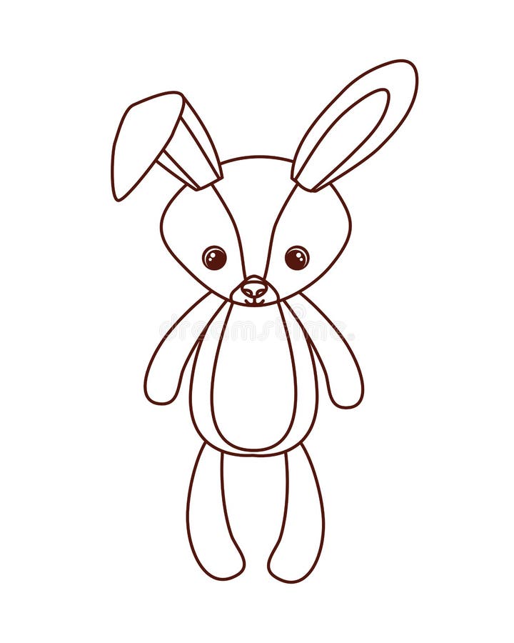 Cute rabbit of stuffed baby toy vector illustration design. Cute rabbit of stuffed baby toy vector illustration design