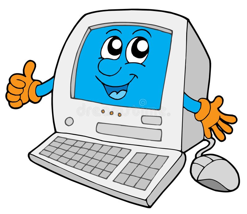 petit mignon d'ordinateur illustration de vecteur petit mignon d'ordinateur illustration de vecteur