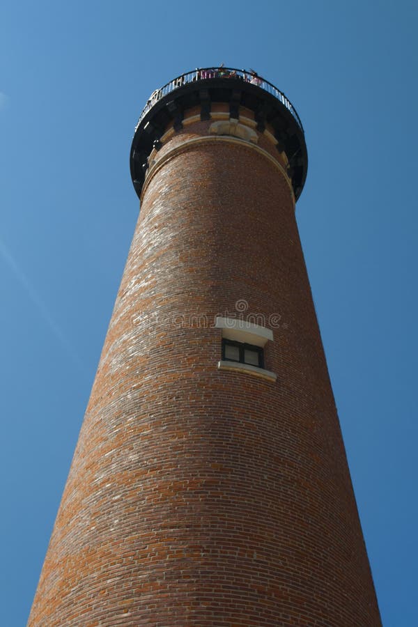 Petit phare de sable en été michigan images stock