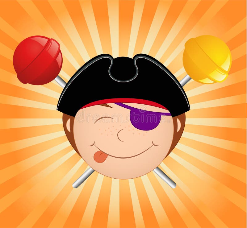Petit pirate de bande dessinée illustration stock Petit pirate de bande dessinée illustration stock