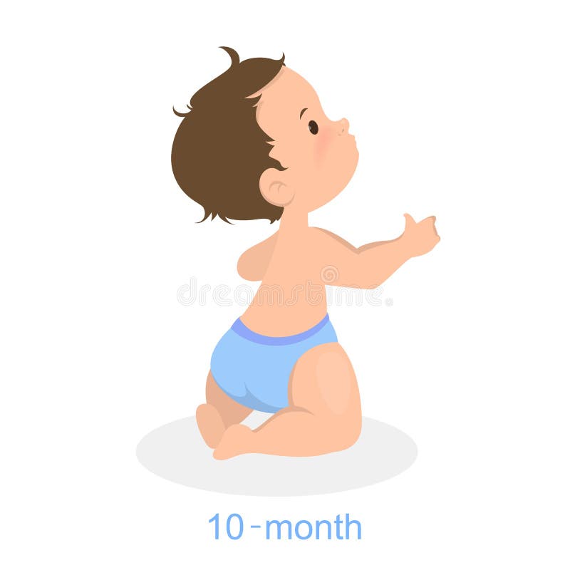 Petit rampement mignon de b?b? Vieil enfant de dix mois illustration libre de droits Petit rampement mignon de b?b? Vieil enfant de dix mois illustration libre de droits