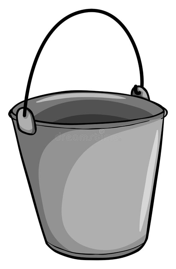 Petit seau gris illustration de vecteur Petit seau gris illustration de vecteur